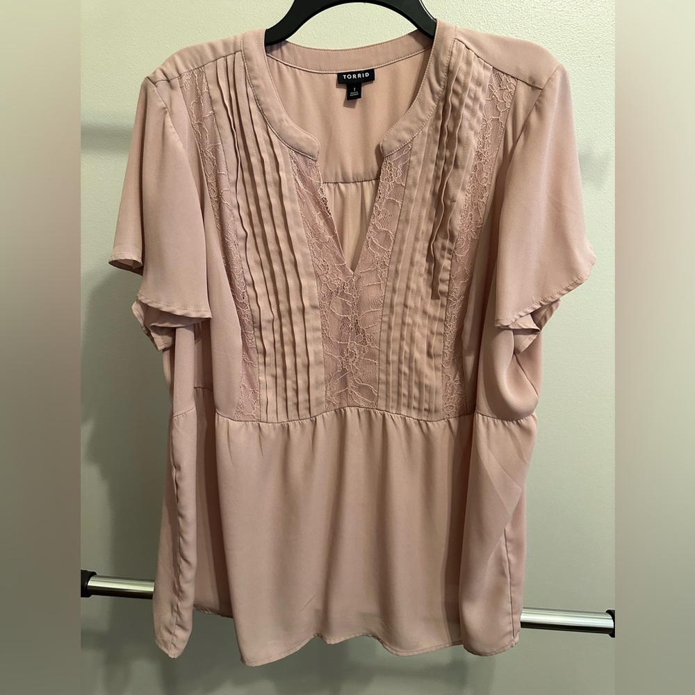 Torrid Lace Detail Blouse